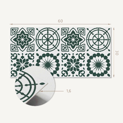 Samolepiaci obkladový panel Kvetinové a geometrické vzory