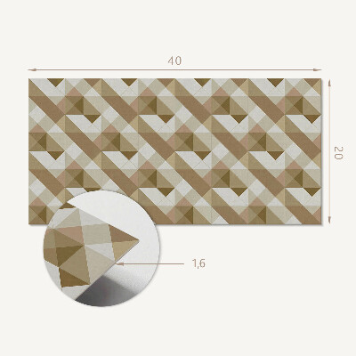 Samolepiaci obkladový panel Geometria v zemitých tónoch