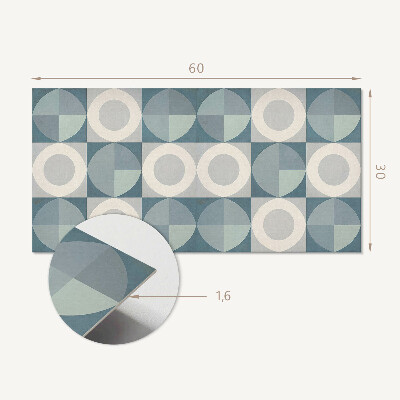 Vinylový obklad stien Geometria kruhov a tvarov