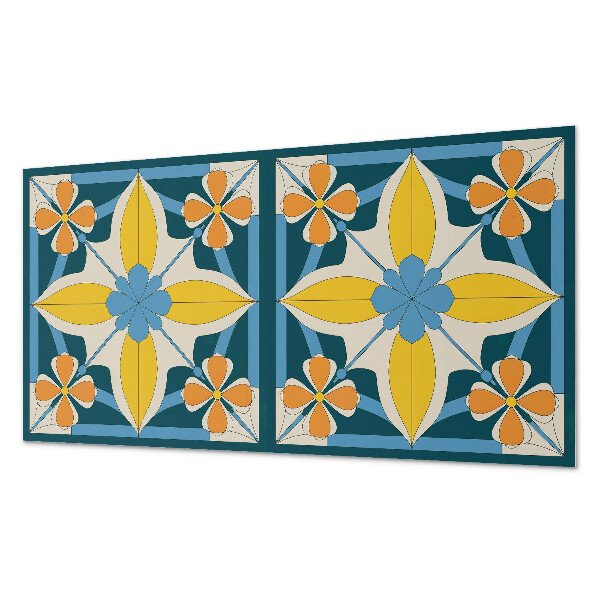 Samolepiaci obkladový panel Kvetinový geometrický vzor