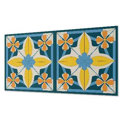 Samolepiaci obkladový panel Kvetinový geometrický vzor