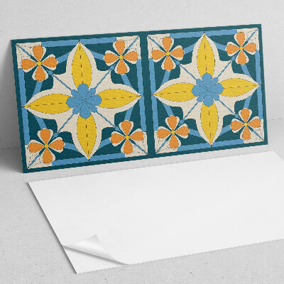 Samolepiaci obkladový panel Kvetinový geometrický vzor