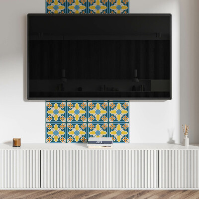 Samolepiaci obkladový panel Kvetinový geometrický vzor