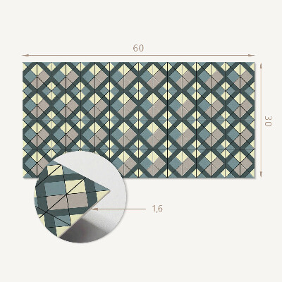 Vinylový obklad stien Geometrický kockovaný vzor