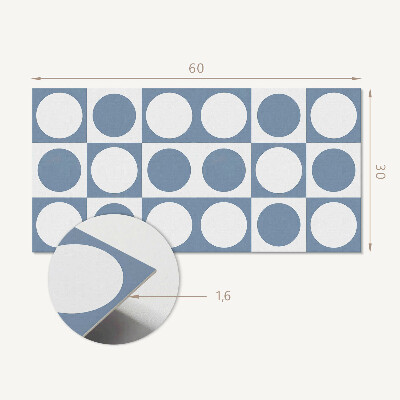 Samolepiaci obkladový panel Geometrické kruhy v mriežke