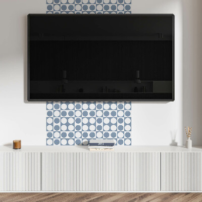 Samolepiaci obkladový panel Geometrické kruhy v mriežke