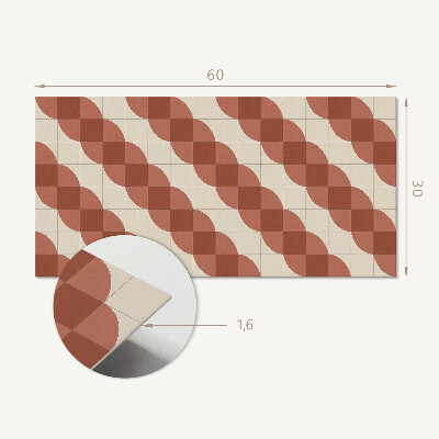 Vinylový obklad stien Geometrický vlnitý vzor