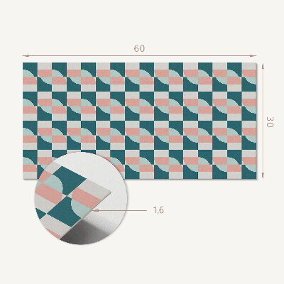 Samolepiaci obkladový panel Geometrický kockovaný vzor