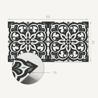 Vinylový obklad stien Kvetinový vzor s ornamentami