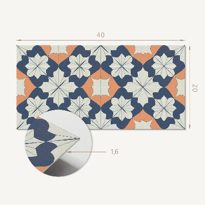 Vinylový obklad stien Geometrický kvetinový vzor