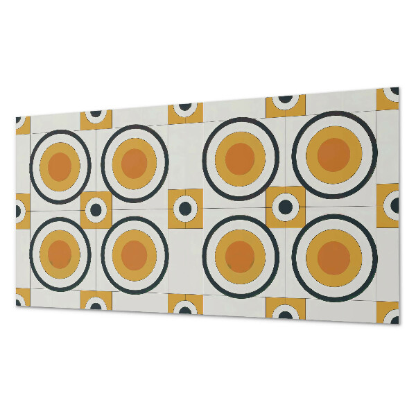 Samolepiaci obkladový panel Geometria kruhov a štvorcov