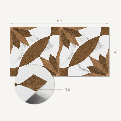 Vinylový obklad stien Geometrický vzor s drevom