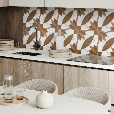 Vinylový obklad stien Geometrický vzor s drevom