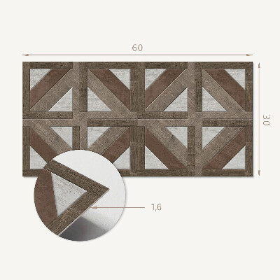 Dekoracný panel na stenu Geometria dreva a betónu