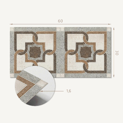 Dekoracný panel na stenu Geometrický vzor dlaždíc