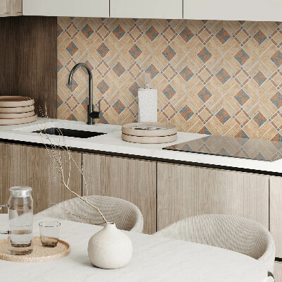 Samolepiaci obkladový panel Geometrický vzor s drevom