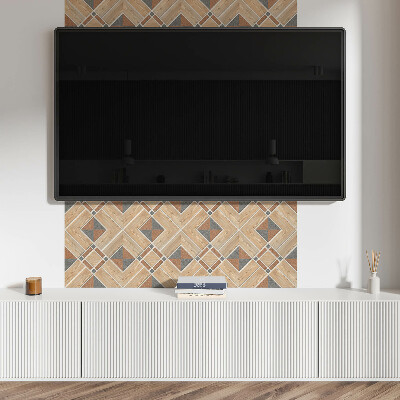 Samolepiaci obkladový panel Geometrický vzor s drevom