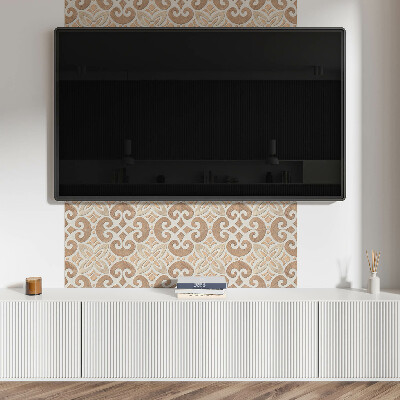 Samolepiaci obkladový panel Kvetinový vzor s ornamentami