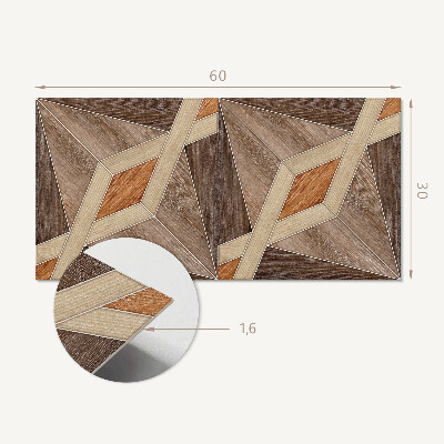Vinylový obklad stien Geometrický vzor dreva