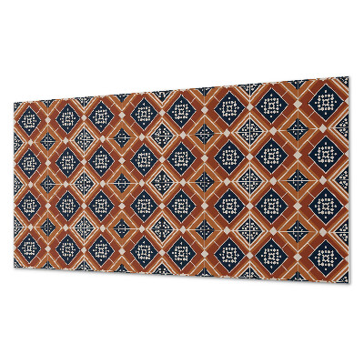 Samolepiaci obkladový panel Geometria v hnedej a bielej farbe