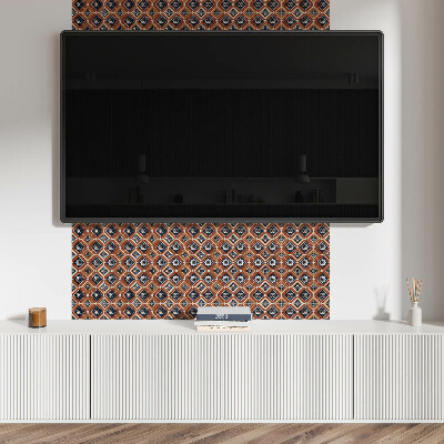 Samolepiaci obkladový panel Geometria v hnedej a bielej farbe