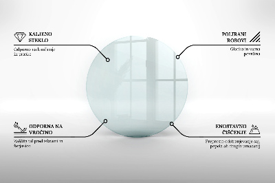 Sklo pod krb priehľadné okrúhle okrúhle