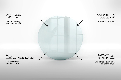 Sklo pod krb priehľadné okrúhle okrúhle