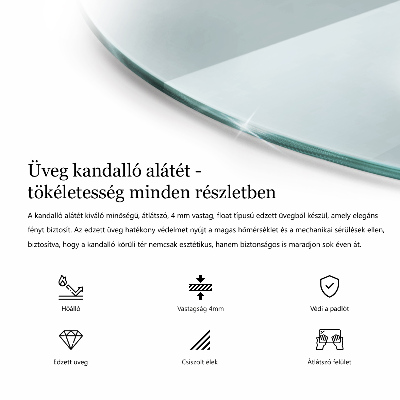 Sklo pod krb priehľadné okrúhle okrúhle
