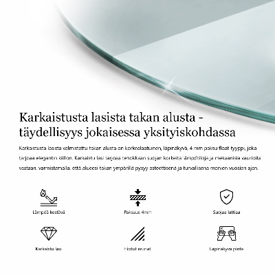 Sklo pod krb priehľadné okrúhle okrúhle