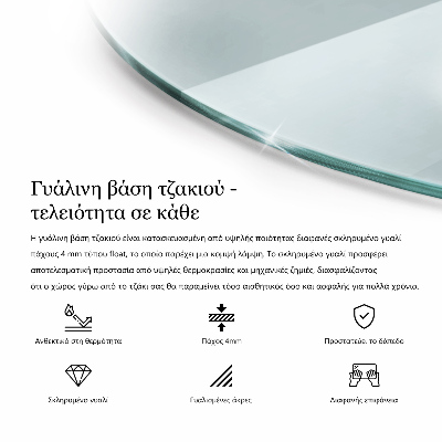 Sklo pod krb priehľadné okrúhle okrúhle