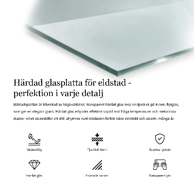 Podložka pod krbové kachle priehľadná obdĺžniková