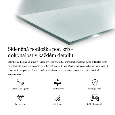 Podložka pod krbové kachle priehľadná obdĺžniková