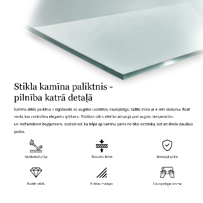 Podložka pod krbové kachle transparentný obdĺžniková