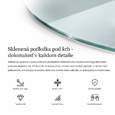 Podložka pod kachle poloválcová priehľadná