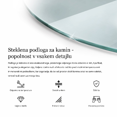 Podložka pod kachle poloválcová priehľadná