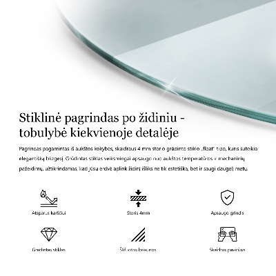 Podložka pod kachle poloválcová priehľadná