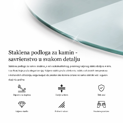Podložka pod kachle poloválcová priehľadná