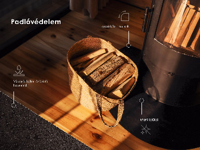 Podložka pod krb v tvare štvrťkruhu z čierneho plechu