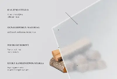 Štvrťkruhová sklenená podložka pod krb polopriesvitná