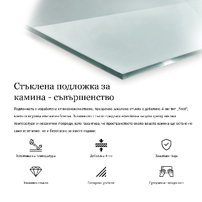 Šesťuholníkové podložka pod kachle priehľadné