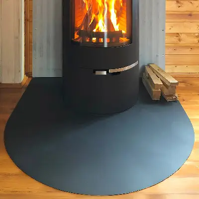 Polooválna podložka pod krb z čierneho plechu