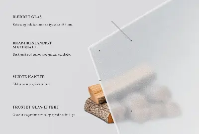 Okrúhle polotransparentné sklo pod krb