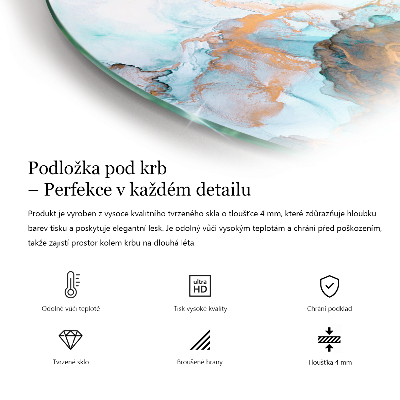 Okrúhla podložka pod krb Organický vzor v abstraktnom štýle