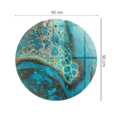Okrúhla podložka pod krb Organický vzor v abstraktnom štýle