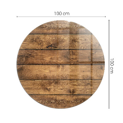 Okrúhla podložka pod krb Prírodná kresba dreva