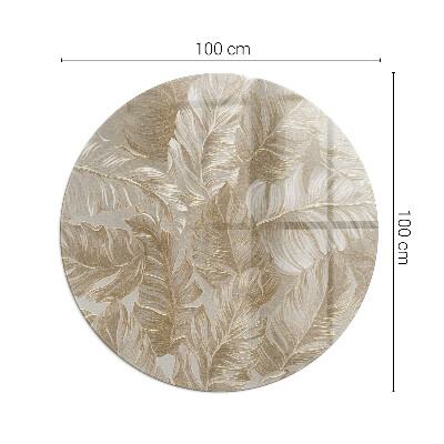 Okrúhla podložka pod krb Jemné vzory listov