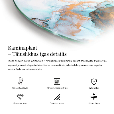 Okrúhla podložka pod krb Geometrická abstrakcia v tvaroch