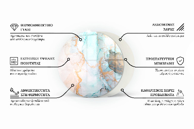 Okrúhla podložka pod krb Geometrická abstrakcia v tvaroch