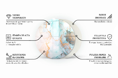 Okrúhla podložka pod krb Geometrická abstrakcia v tvaroch