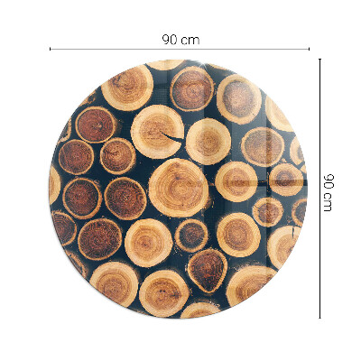Okrúhla podložka pod krb Drevená rámovaná krabica